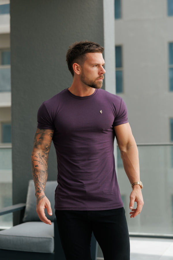 Father Sons Plum / Gold Bamboo Crew T Shirt - FSH1218