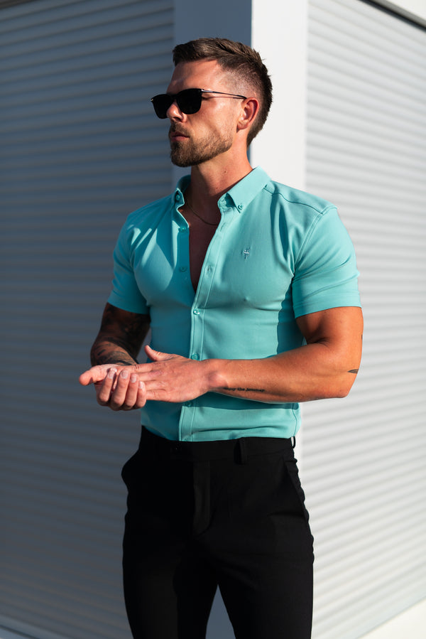 FS Super Slim SS New Mint Scuba with Button Down Collar - FS1117