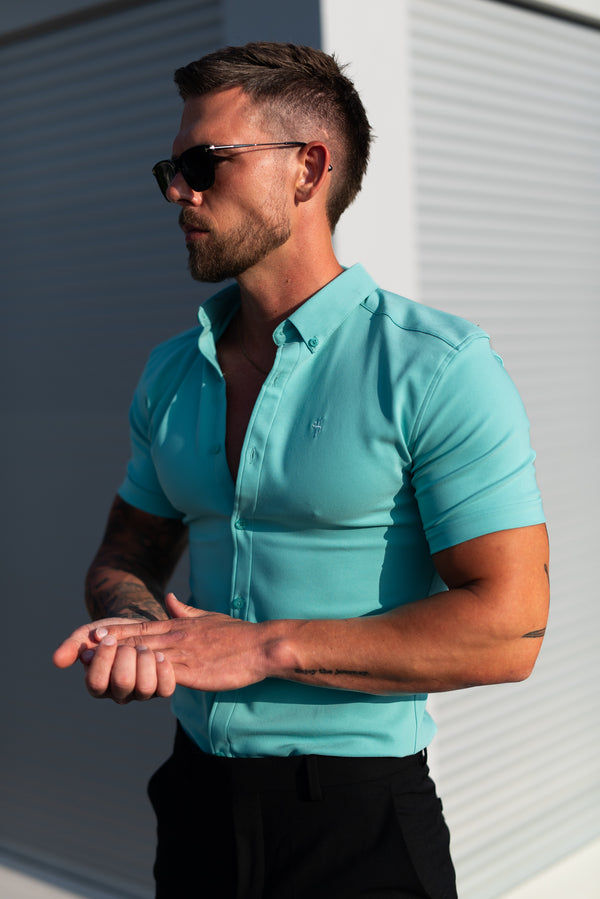 FS Super Slim SS New Mint Scuba with Button Down Collar - FS1117