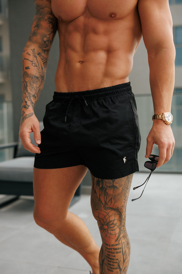 Father Sons Black / Silver Swim Shorts - FSH1316