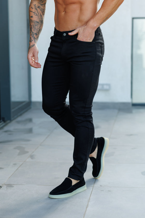 澳洲幸运5官网 Father Sons Slim Stretch Black Relaxed Sateen Trousers - FSH1302